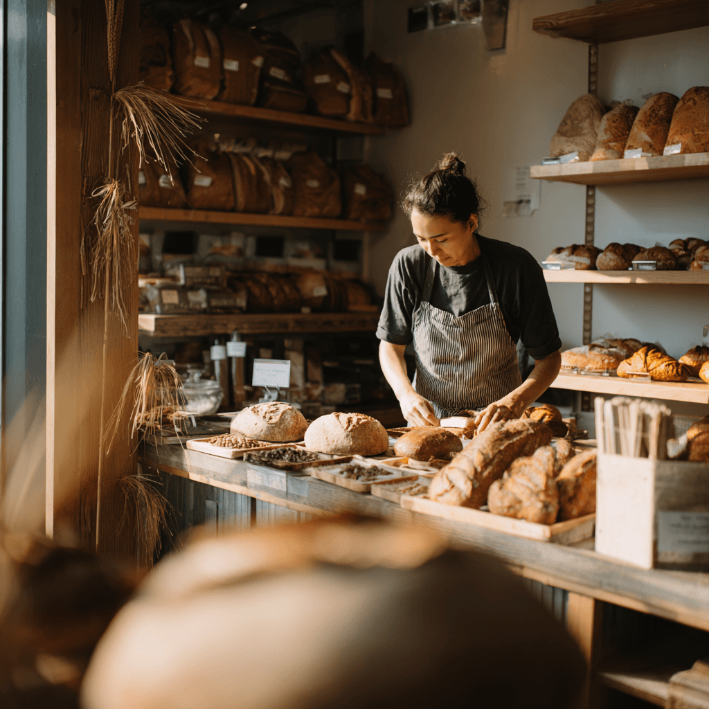 Fresh bakery display