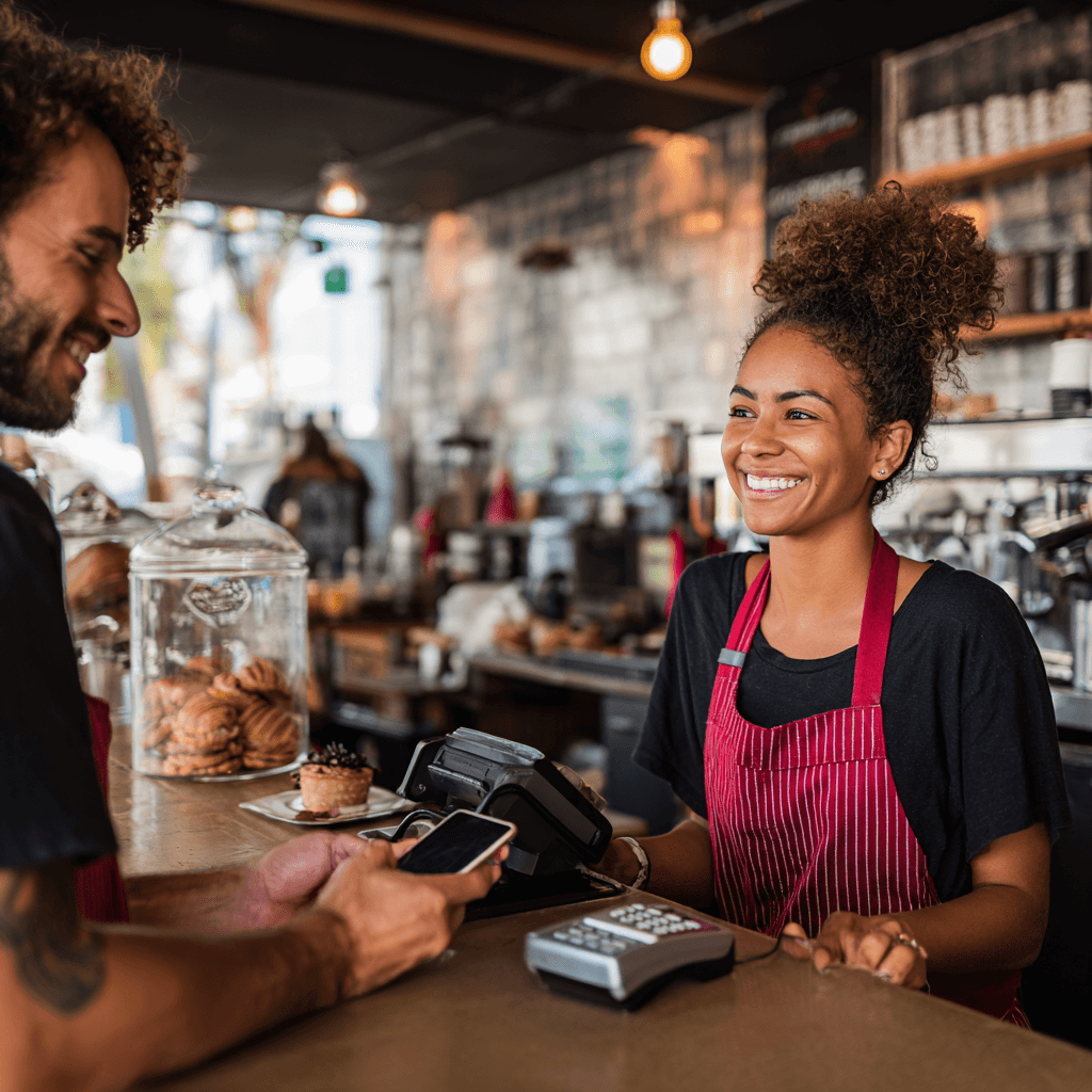 Smiling barista